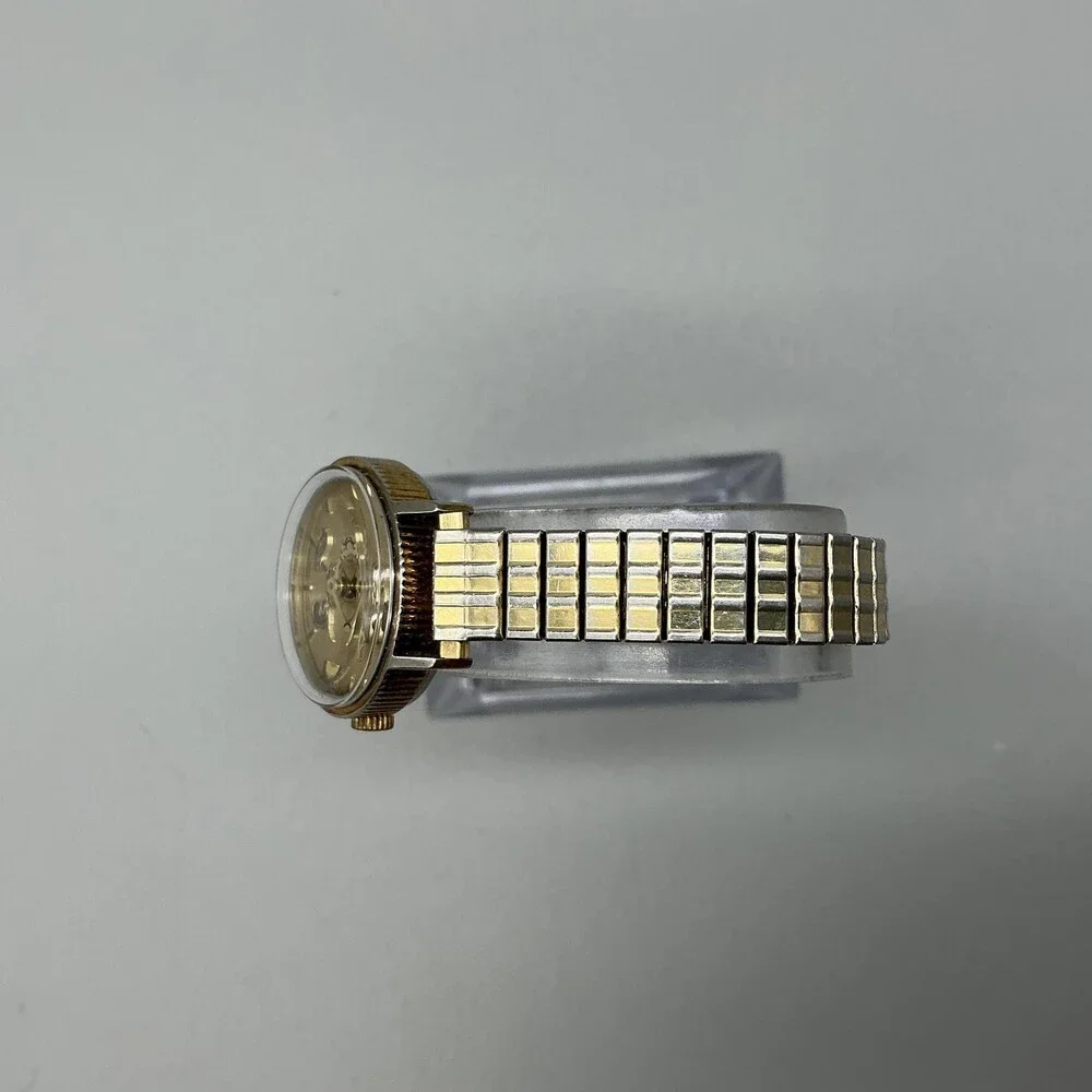 Vintage Bradley Mickey Mouse Womens Watch 24mm Gold Tone Pie Eye New Battery